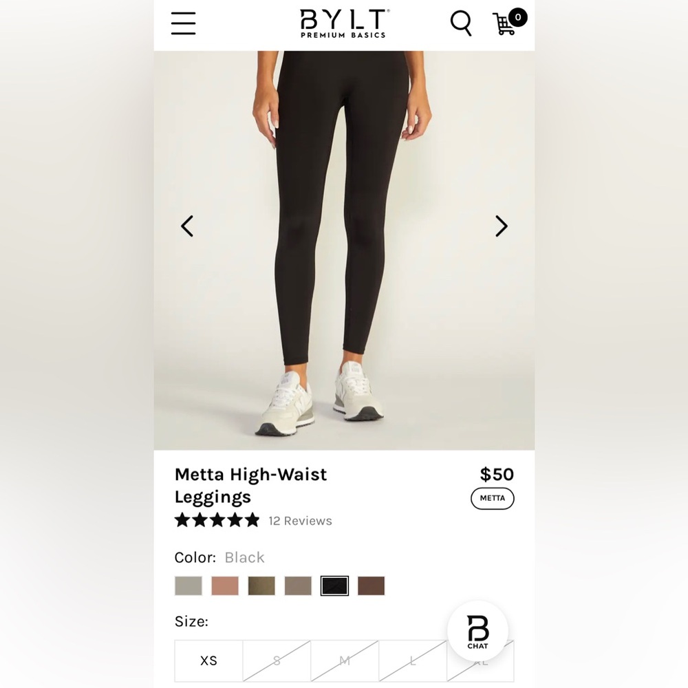 NWOT Women’s BYLT Black High-Waist Leggings Size M Out of Stock Online